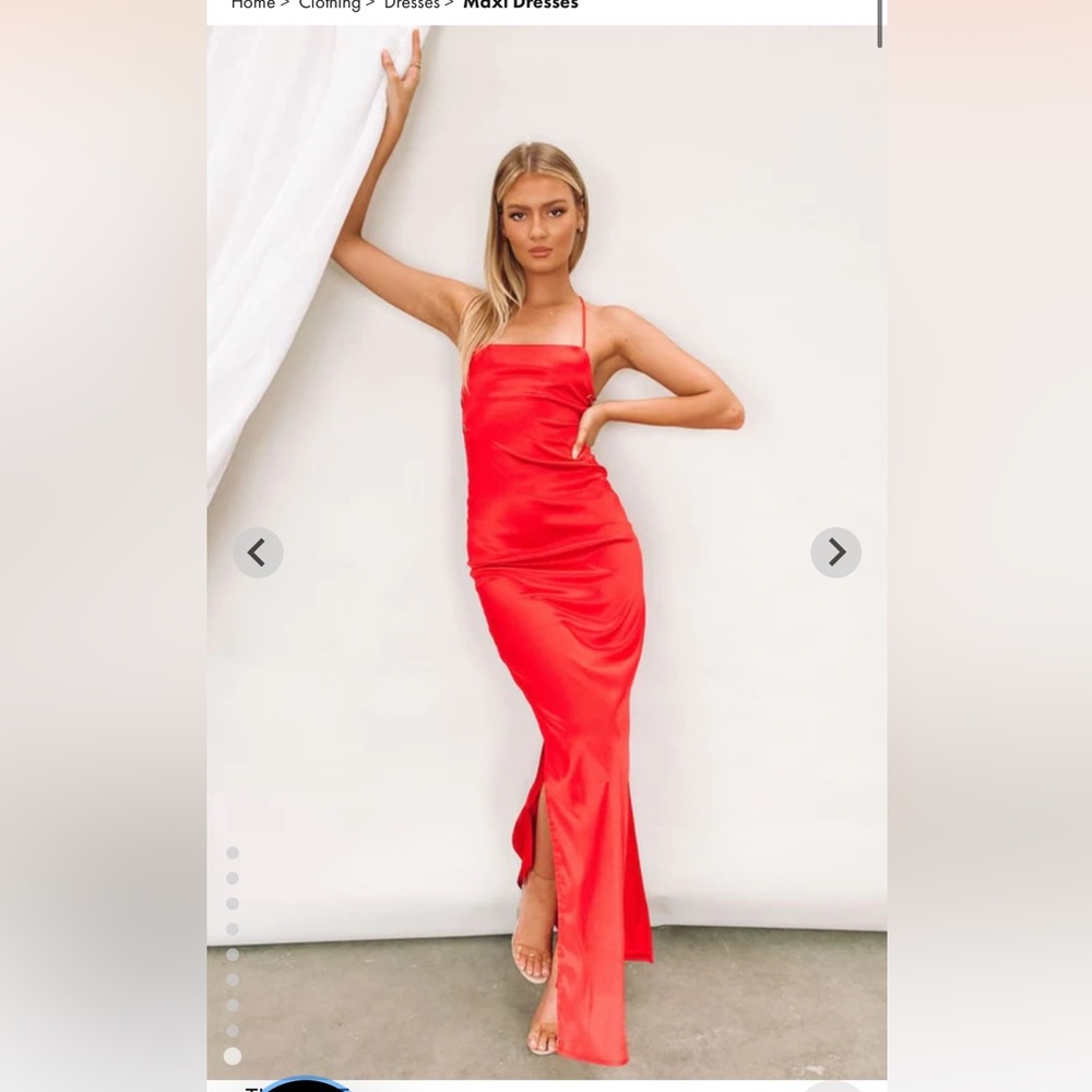 Beginning Boutique Manhattan Slip Formal Dress Cherry